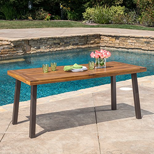 Spanish Bay Teak Finish Acacia Wood Dining Table