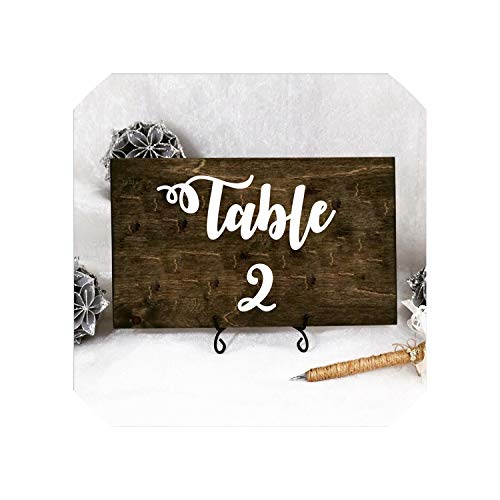 Wedding Table Number Vinyl Decals Removable Waterproof Table Plan Vinyl Sticker Wedding Centerpiece Bridal Shower DecorBlack Table 1-108x8 cm