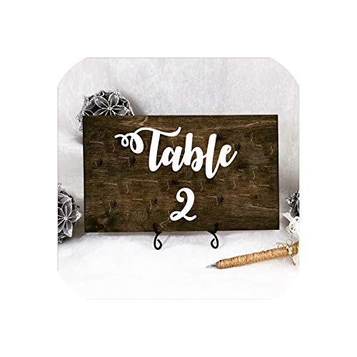 Wedding Table Number Vinyl Decals Removable Waterproof Table Plan Vinyl Sticker Wedding Centerpiece Bridal Shower DecorBlack Table 1-2015x15 cm