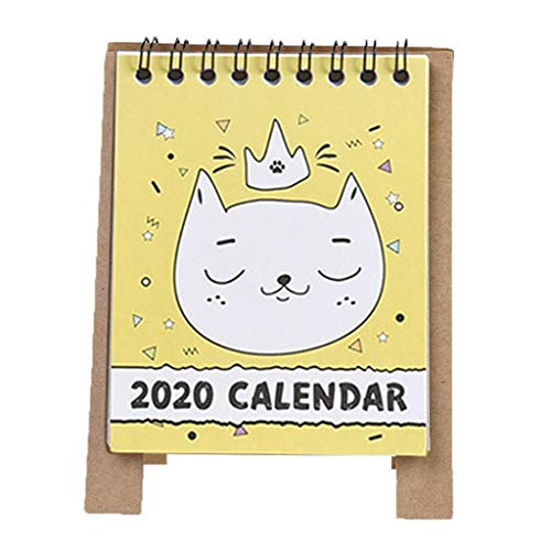 Yuanhaourty 2020 Cartoon Desktop Planner Notebook Multi-Function Timetable Standing Plan Notebook for Home Office School