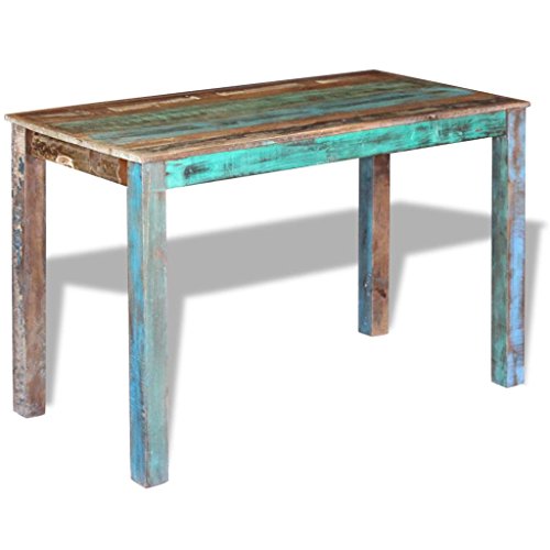 Unfade Memory Fully Handmade Retro Style Dining Table Solid Reclaimed Wood Exquisite Craftsmanship and Good Looking 453x236x30