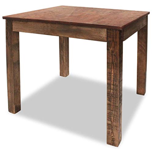 vidaXL Solid Reclaimed Wood Dining Table 323 Rustic Dining Room Furniture