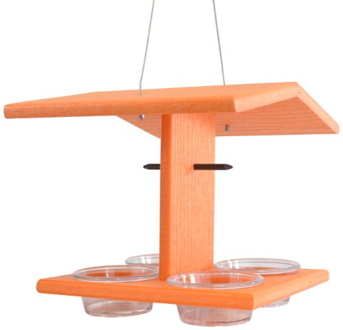 Backyard Boys Woodworking GS71O 4 Place Oriole Feeder Orange