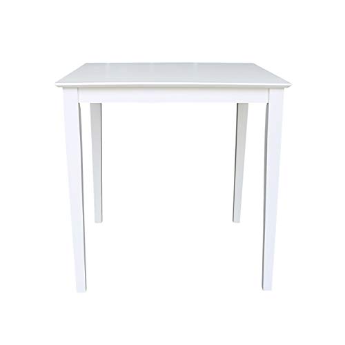 International Concepts Solid Wood Top Counter Height Dining Table White