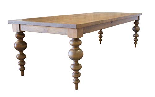 Modern Turned Leg Solid Wood Dining Table 72 x 37 Tuscany Finish