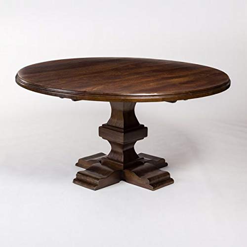 Summerton 72 Round Solid Wood Dining Table in Dark Chestnut
