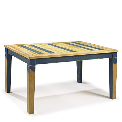 The Beach House Design Sunrise Collection Dining Table 71 Solid Wood Distressed Color