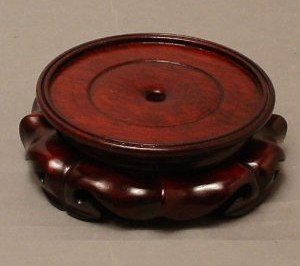 Asian Round Lotus Wooden Stand 10