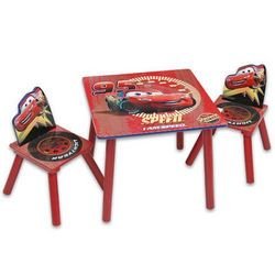 3 Pcs Disney Cars Wooden Table Chairs Set