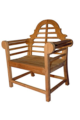 36 Natural Teak Outdoor Patio Dining Lutyens Single Wooden Chair