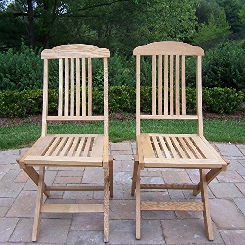 Oakland Living Folding Event Wooden Chairs - Set of 2