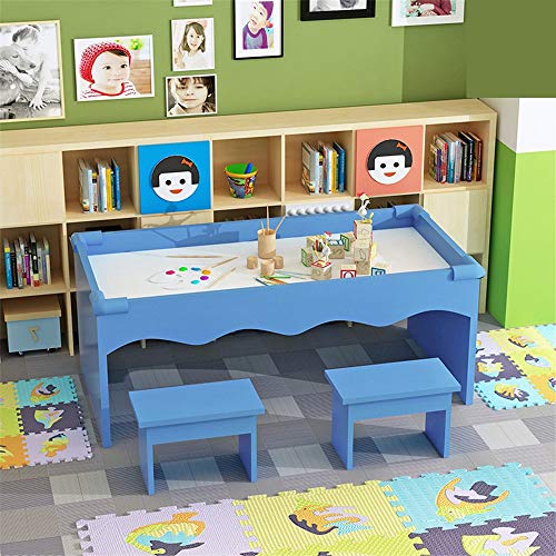 Iddefee Kid Activity Table Multifunctional Wooden Play Sand Table Game Building Table Play Sand Tool Childrens Sand Table Kid Game Table Play Table for KidsBoysGirls