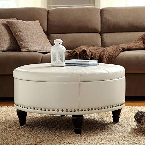 Albero Classic Unique Durable White Storage Ottoman Coffee Table