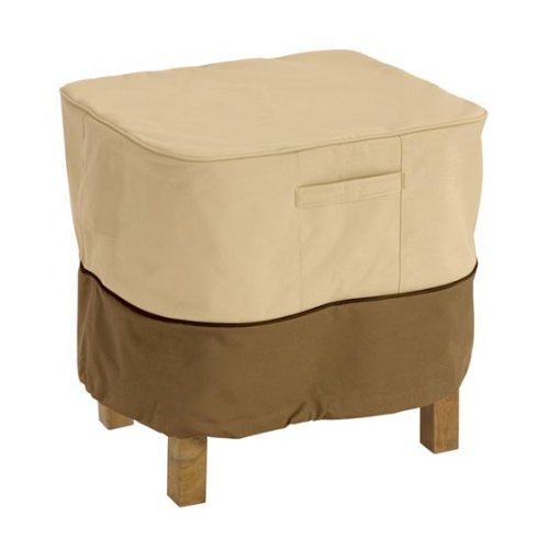 Classic Accessories Veranda Square Patio OttomanSide Table Cover - Durable and Water Resistant Patio Furniture Cover Large 71982