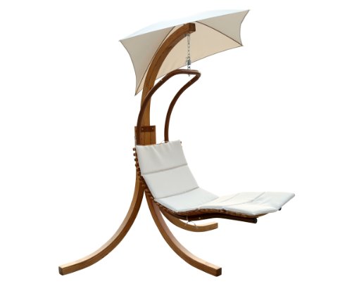 Leisure Season SLU135 Swing Lounge Chair with Umbrella
