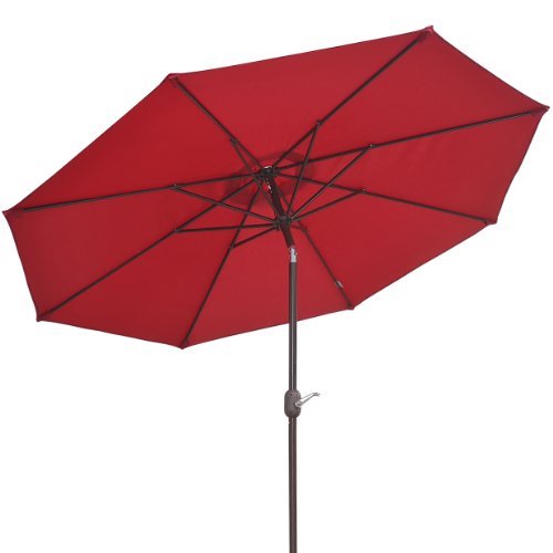 9 Parasol Patio New Garden Patio Umbrella Sunshade Market Outdoor-burgundy