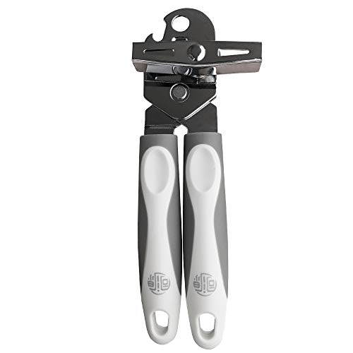 TongYuan Can Opener Stainless Steel-Easy Controlled Grips Kitchen Essential Tool 1 greywhite