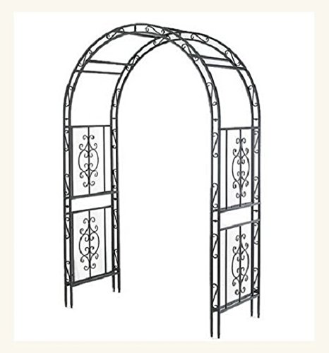 Garden Arbor Archway DARK Bronze Finish Iron Patio Arbor Elegant Stylish Perfect for Weddings Lawns Yards and Patios NO RISK 100 MONEY BACK GUARANTEE