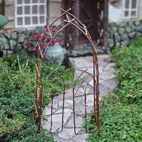 Miniature Fairy Garden Willow Arbor Rustic