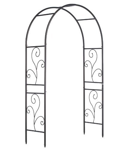 Wrought Iron Garden Flourish Arbor