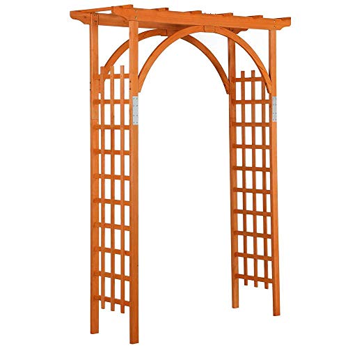 Yaheetech 85in Wood Arbor Arch Wedding Arches for Ceremony Wooden Garden Trellis Arbor Climbing Planting Garden Patio Greenhouse Bridal Party Decoration Decor Renewed