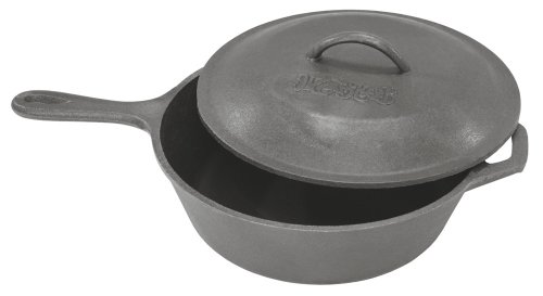 Bayou Classic 3 Qt Cast Iron Skillet With Helper Handle Domed Lid