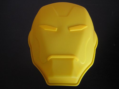 Iron Face Man Mask Silicone Birthday Cake Pan Candy Mold Party Supplies