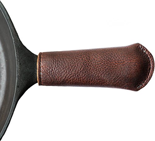 Leather Cast Iron Skillet Pan Handle Cover - Made In USA