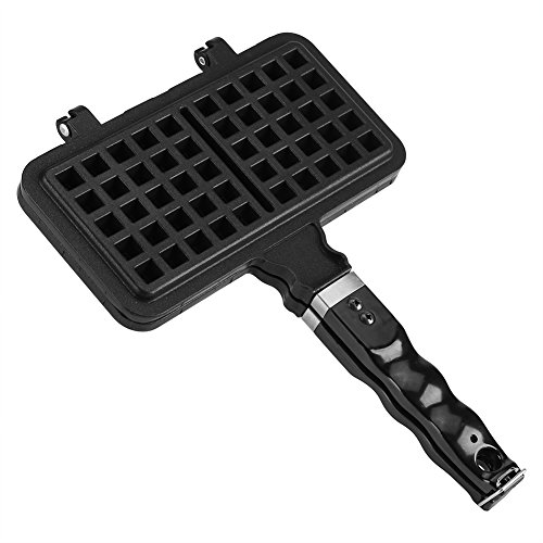 Waffle Iron Maker Rectangle Shape Non-stick Aluminum Stovetop Waffle Mold Iron Baking Pan Making Tool Maker Press Plate Kitchen