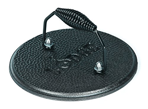 Lodge Lgpr3 Pre-seasoned Round Cast-iron Grill Press