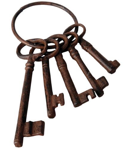 Esschert Design Db53 Set Of Small Cast Iron Keys On Ring