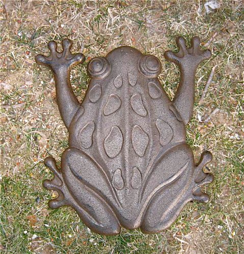 Frog Stepping Stones Set Of 6 Cast Iron Rust Finish