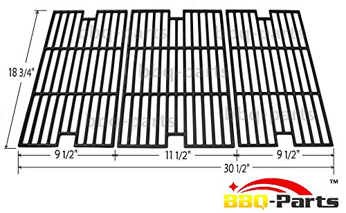Hongso Pcc013 Cast Iron Cooking Grid Set Replacement For Bbq Tek Gsc3219ta Gsc3219tn Master Forge B10lg25 Grill
