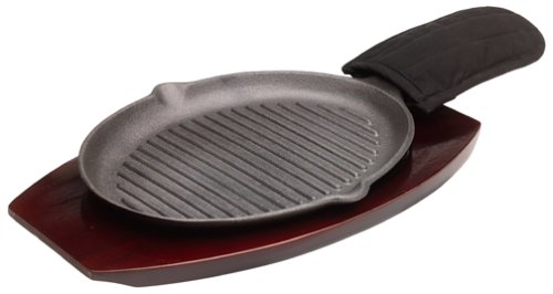 Mr Bar-b-q 06108x Cast-iron Ribbed Fajita Platter Set