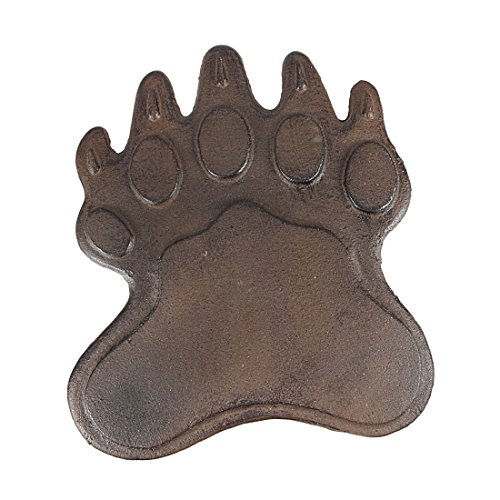 Set Of 8 Cast Iron Bear Footprint Garden Stepping Stones