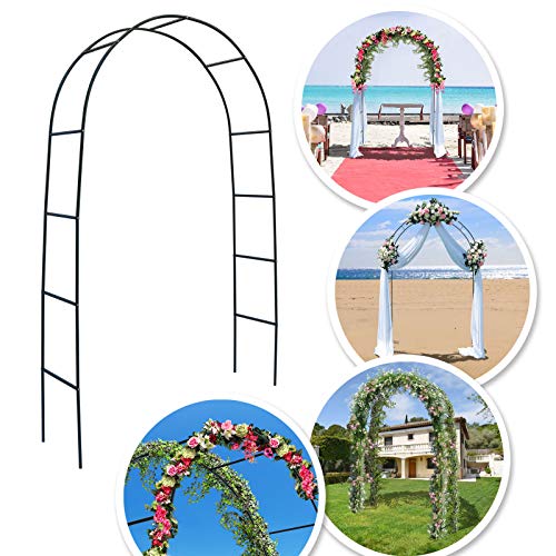 BenefitUSA GR221 79ft Outdoor Garden Steel Climbing Plant Flower Wedding Frame Lawn Arch Arbor Green