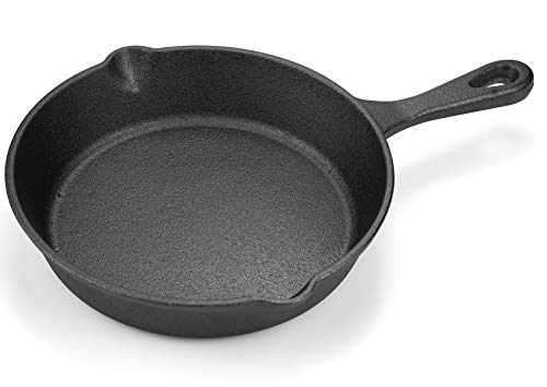 Lawei Cast Iron Skillets - 10 Inch Non-Stick Pre-Seasoned Skillet Frying Pan for Kitchen Cooking Eggs Meat Pancake Indoor and Outdoor Use Oven Grill Stovetop Induction Safe