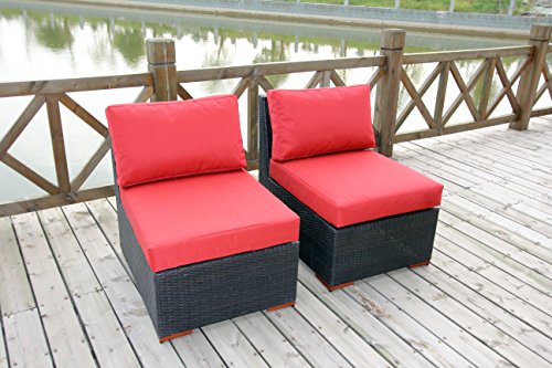 Bhg Cibo Armlessslipper Chair Featuring Fabric 2 Pack Dura-fast Red Olefin