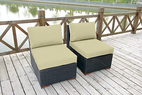 Bhg Cibo Armlessslipper Chair Featuring Sunbrella Fabric 2 Pack Canvas Vellum