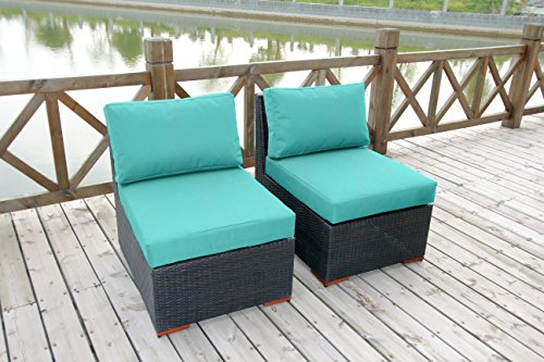 Bhg W771722b2009 Cibo Armlessslipper Chair Featuring Sunbrella Fabric 2 Pack Canvas Aruba