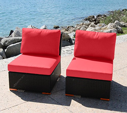 Bhg W921722a136 Angelique Armlessslipper Chair 2 Pack Dura-fast Red