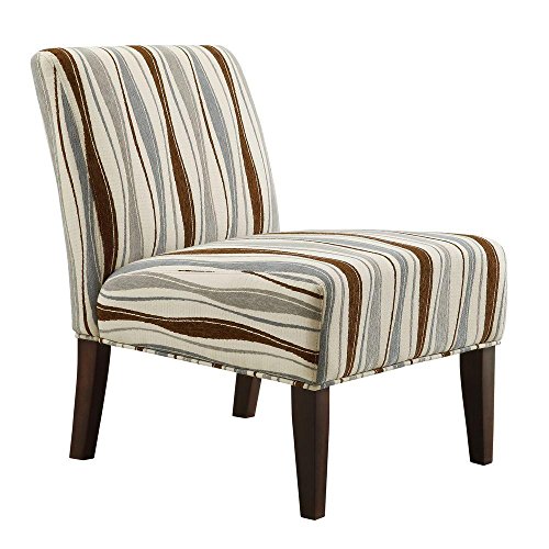 Havens Fabric Slipper Chair In Wavy Stripe