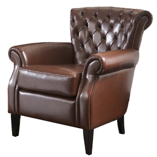 Christopher Knight Home Franklin Bonded Leather Club Chair Brown