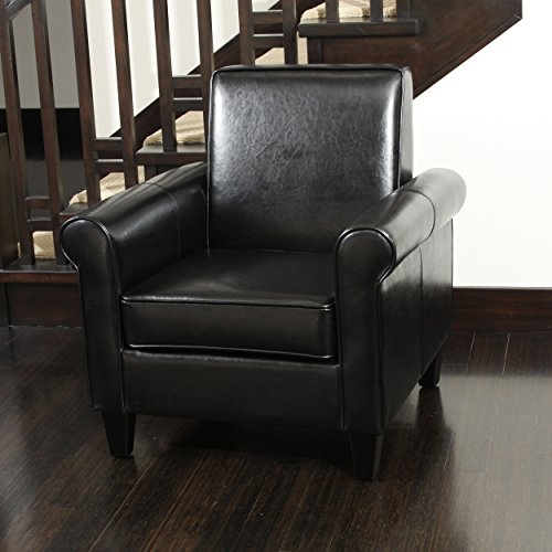 Christopher Knight Home Freemont Bonded Leather Club Chair Black