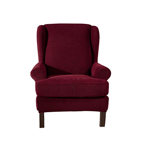 EUGNN Stretch Wingback Chair CoversHome Sofa Recliner Slipcover Chair Cover Wing Back Armchair Chair with Arms Easy Fitted Sofa Cover CoversHigh Elasticity Furniture Protector