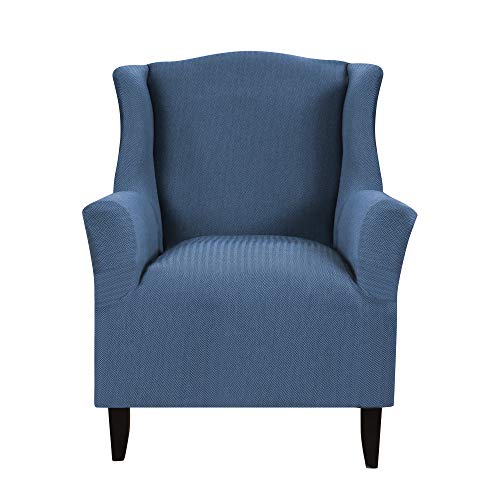 Madison Home Santa Barbara by Kathy Ireland Chair Blue Wingback Slipcover