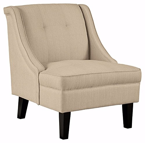 Signature Design by Ashley - Clarinda Accent Chair - Wingback - Modern - Cream