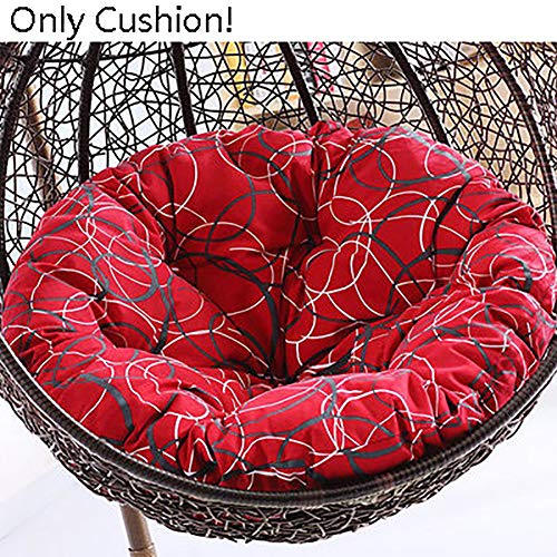 MFuton Egg Chair Garden Seat Cushioning Patio Wicker Hanging Relax Moon Chair Rattan Swing Chair Chair Cushion with Cover-k 105x105cm41x41inch