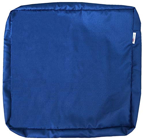 QQbed 4 Pack Outdoor Patio Chair Washable Cushion Pillow Seat Covers 24X22X4 Size - Replacement Covers Only 24X22X4 4 Pack Navy