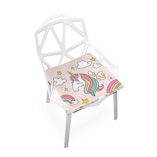 gaopeng Seat Cushion Chair Cushions Covers Set Colorful Unicorn Decorative Indoor Outdoor Velvet Double Printing Design Soft Seat Cushion 16 x 16